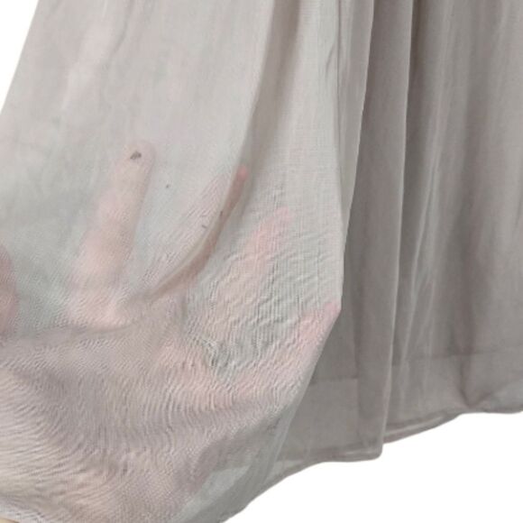 David's Bridal Short Lace Mesh Dress with Halter Neckline Biscotti Beige Size 16 - Picture 11 of 14